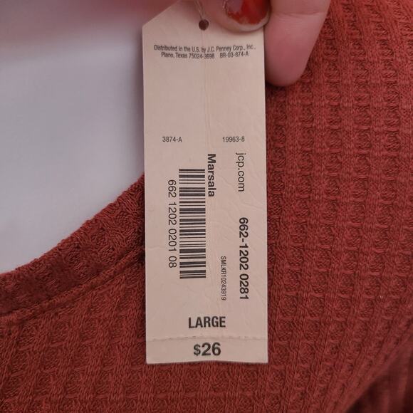 Arizona Jean Co Rust Colored Top NWT - Picture 4 of 6